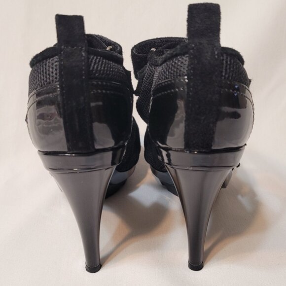 ALESSANDRA DELL'ACQUA Shoes Women's Black Stilettos Platform Heels Italy Sz 5.5 - Picture 11 of 14